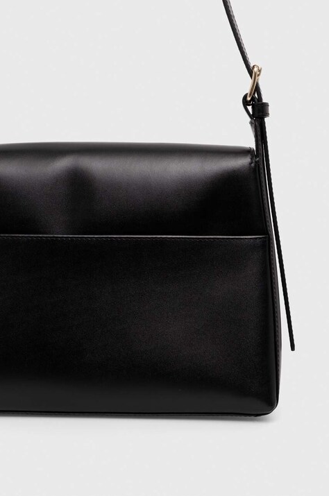A.P.C. сумочка жіноча шкіряна Sac Virginie Flap — AW24-TOD248, чорний — фото 3