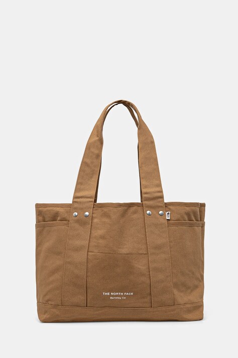 Βαμβακερή τσάντα The North Face Circular Cotton Tote χρώμα: καφέ, NF0A88TN1731
