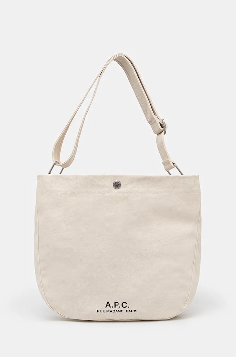 A.P.C. handbag Besace Journal beige color PSAJZ-M61939