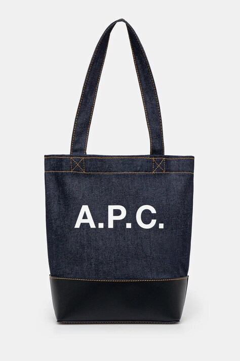 Kabelka A.P.C. Tote Axel Small tmavomodrá farba, CODDP-M61568