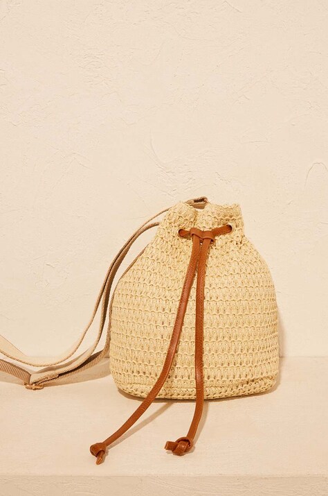 Πλεκτή τσάντα women'secret MACARELLA χρώμα: μπεζ, 3068381