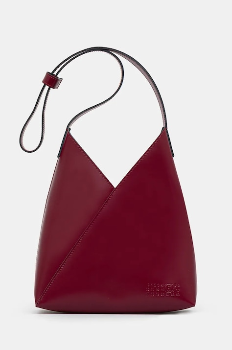 Шкіряна сумочка MM6 Maison Margiela колір червоний SB6ZH0019.P7183