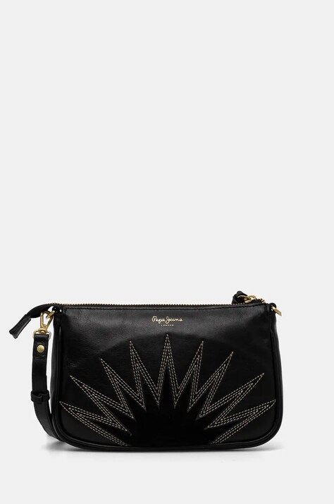 Pepe Jeans poseta de piele EDEN MAOS culoarea negru, PL031567
