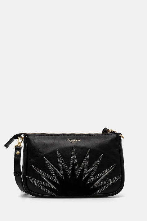 Pepe Jeans poseta de piele EDEN MAOS culoarea negru, PL031567