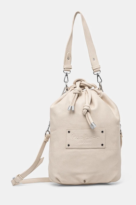 Torbica Pepe Jeans GIGI ICON bež barva, PL031572