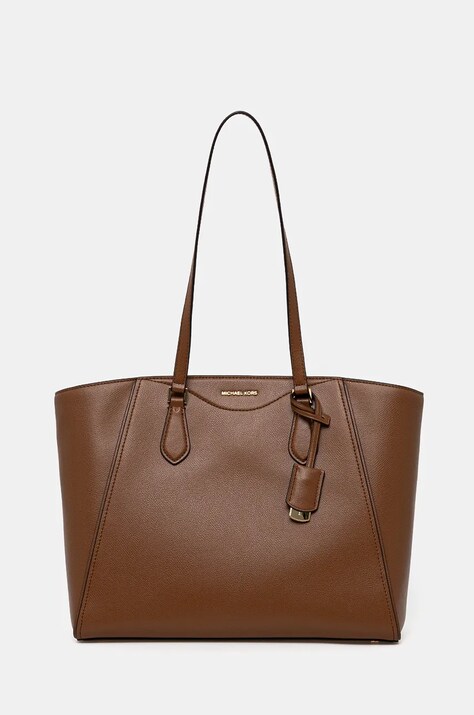 MICHAEL Michael Kors poseta de piele culoarea maro, 30F4GTBT7L