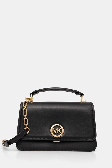 MICHAEL Michael Kors poseta de piele culoarea negru, 30T4GD8S6L