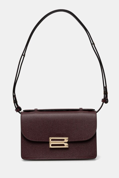 Шкіряна сумочка Victoria Beckham колір бордовий B424AAC005975A