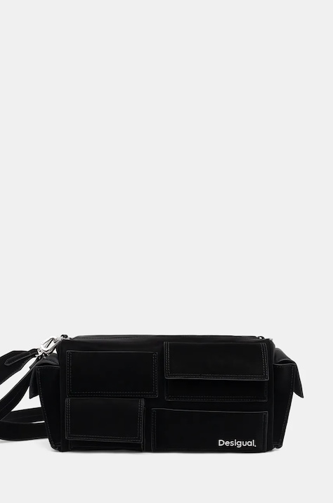 Desigual poseta POCKET FACE HABANA LO culoarea negru, 24WAXP09
