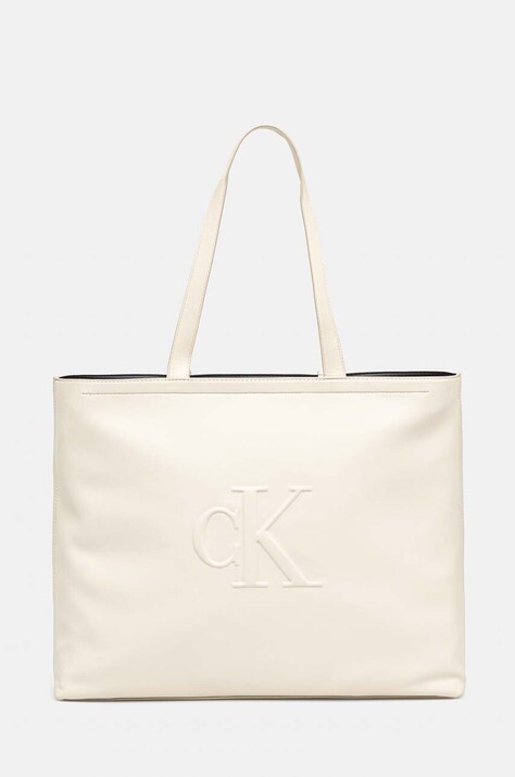 Calvin Klein Jeans poseta culoarea bej, K60K612724