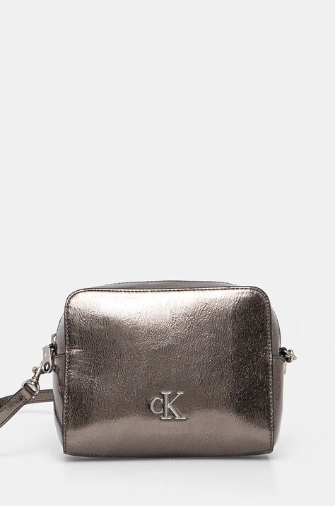 Calvin Klein Jeans poseta culoarea argintiu, K60K612728