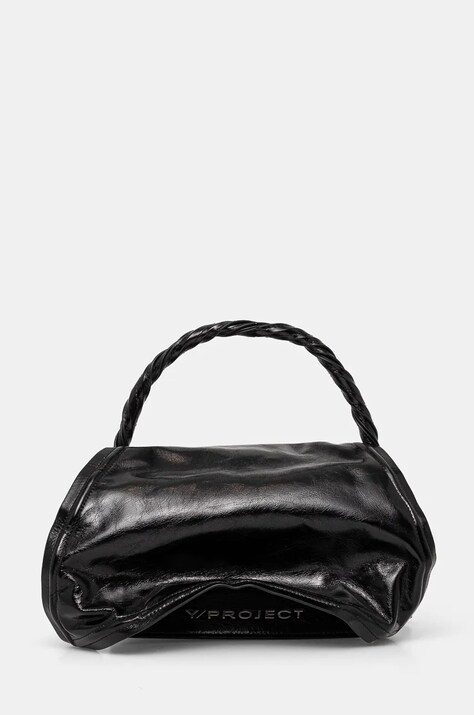 Y/Project leather handbag WIRE BAG black color 620BA007