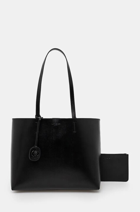 Kožená kabelka Kurt Geiger London CHELSEA černá barva, 3592700109