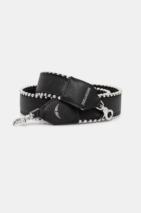 ZADIG&VOLTAIRE curea din piele pentru geanta culoarea negru, LWOG00003