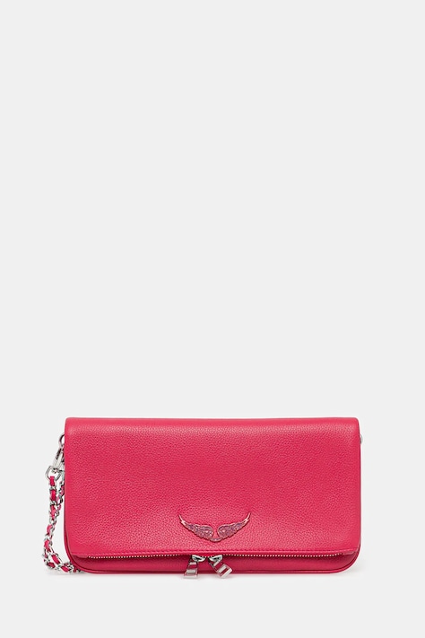 ZADIG&VOLTAIRE torebka skórzana kolor różowy LWBA00001
