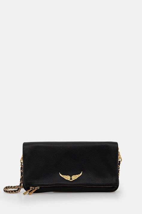 Kožená kabelka ZADIG&VOLTAIRE čierna farba, LWBA00001
