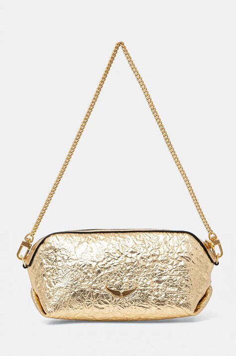 Kožená kabelka ZADIG&VOLTAIRE zlatá barva, LWBA02570