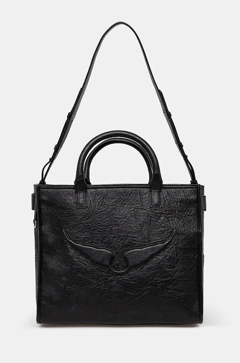 Кожена чанта ZADIG&VOLTAIRE в черно LWBA02577