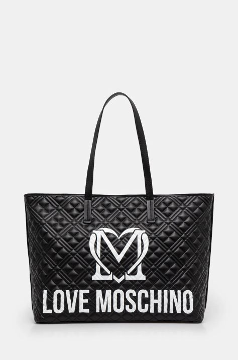 Τσάντα Love Moschino χρώμα: μαύρο, JC4376PP0L