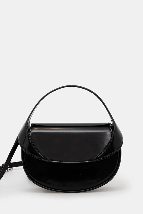 By Far poseta de piele Hari culoarea negru, MWBTH008CL017BK001PL