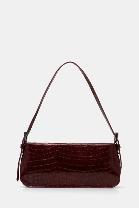 By Far poseta de piele Dulce culoarea bordo, MWBSB009CL033BR045PL