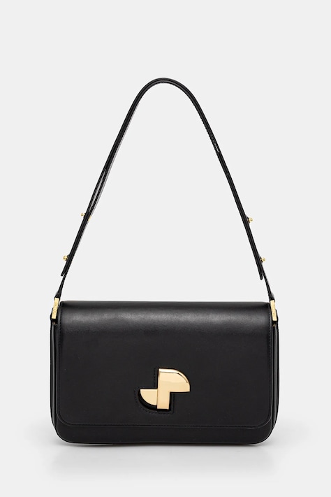 Patou poseta de piele culoarea negru, BA0175000