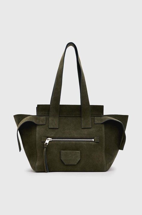 Велурена чанта AllSaints PEREZ в зелено W070XB