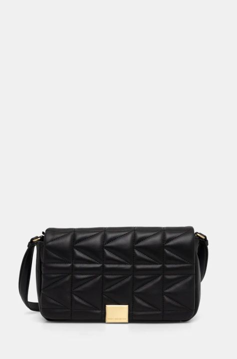 Karl Lagerfeld poseta de piele culoarea negru, 246W3091