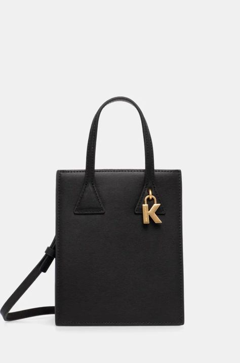 Шкіряна сумочка Karl Lagerfeld колір чорний 246W3217