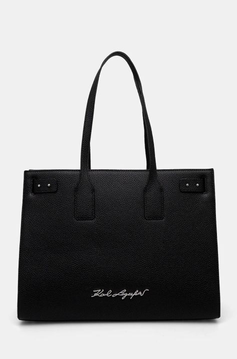 Karl Lagerfeld borsa a mano in pelle colore nero 24WW3007