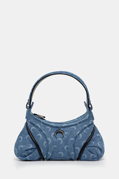 Marine Serre handbag Moon Laser Denim Futura blue color WBA010A.CDEN0001