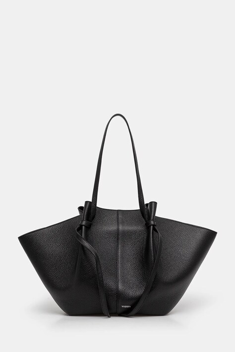 Yuzefi geantă de piele LARGE MOCHI culoarea negru, YUZCO-HB-LM-L034