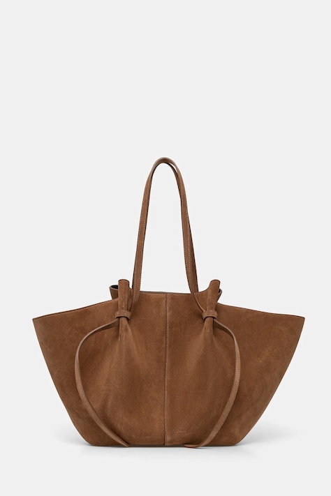 Semišová kabelka Yuzefi LARGE MOCHI hnědá barva, YUZSS24-HB-LM-S015