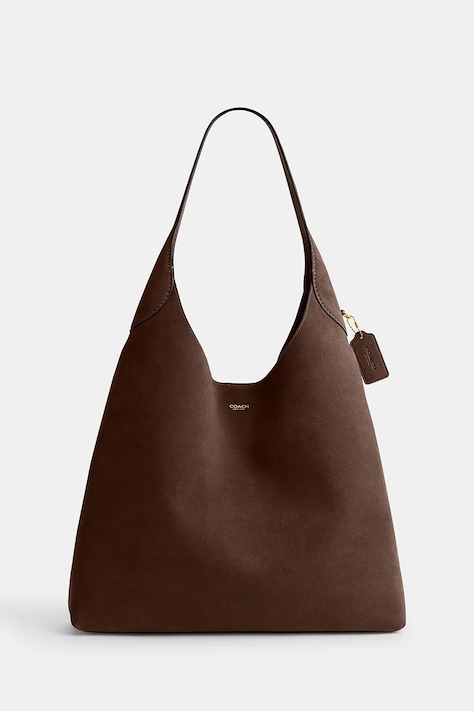Coach Brooklyn Shoulder Bag 39 nákupní taška dámská semišová hnědá CW636