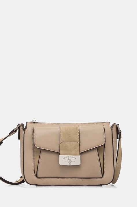 Τσάντα U.S. Polo Assn. Romantic χρώμα: μπεζ, BIUR08424WVP