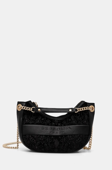 Τσάντα U.S. Polo Assn. New Canyon χρώμα: μαύρο, BIUN08461WZC