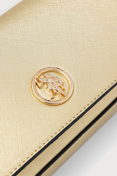 U.S. Polo Assn. сумка крос-боді жіноча зі штучної шкіри Ceremony — AW24-TOD37L, золотий — фото 4