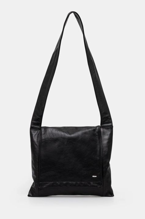 Our Legacy borsa a mano in pelle Slim colore nero A4248SMB