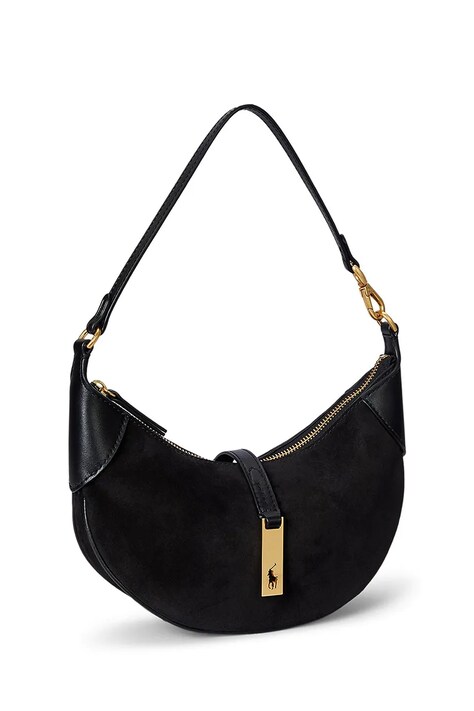 Polo Ralph Lauren сумочка hobo жіноча шкіряна — AW24-TOD3BC, чорний — фото 2