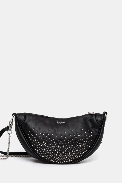 Τσάντα Pepe Jeans NADINE SHINY χρώμα: μαύρο, PL031607