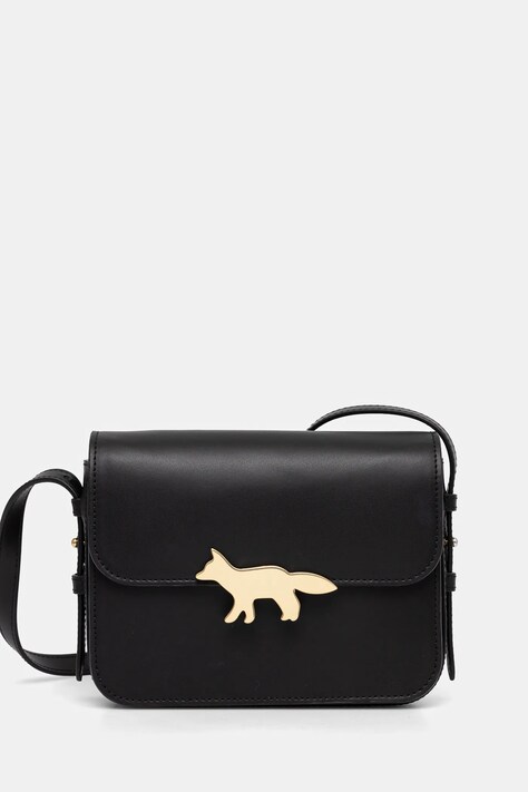 Maison Kitsuné leather handbag Edie Bag black color NW05170LR0001