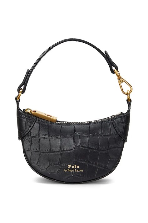 Polo Ralph Lauren bőr táska fekete, 427952660