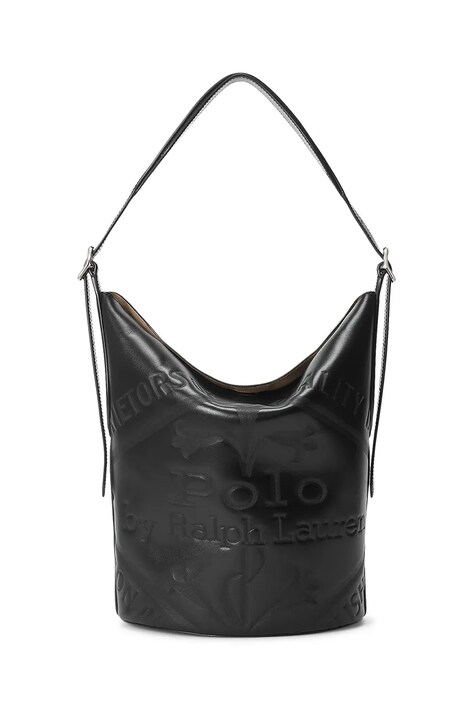 Кожаная сумочка Polo Ralph Lauren цвет чёрный 428942241