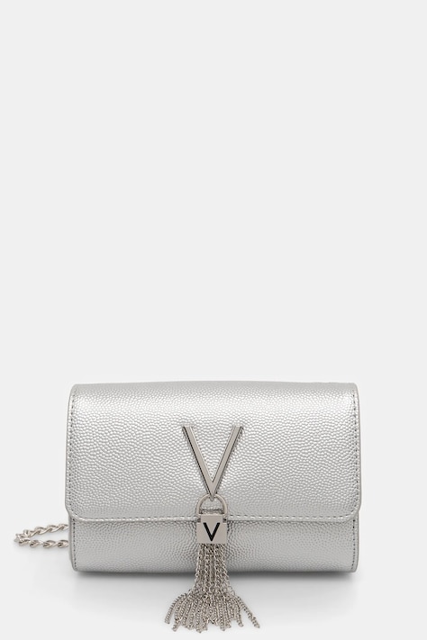 Τσάντα Valentino Bags χρώμα: ασημί, VBS1R403G