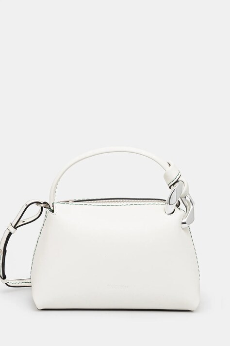 Кожаная сумочка JW Anderson The Jwa Small Corner Bag цвет белый HB0674.LA0232.002
