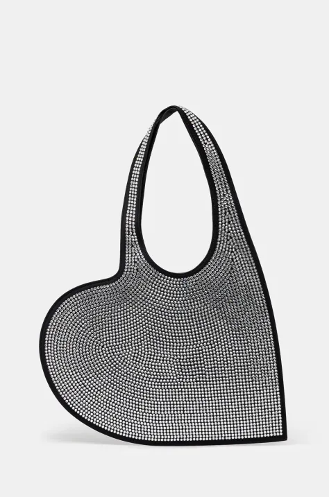 Torba Coperni Crystal-Embellished Mini Heart Tote boja: crna, COPBA14BIS455