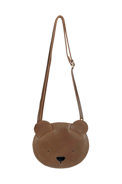 Дитяча шкіряна сумочка Donsje Britta Classic Purse Bear колір коричневий 5001001