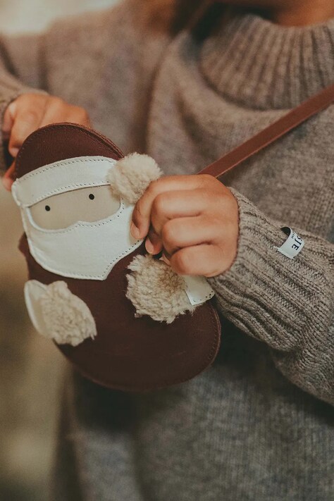 Donsje geanta de mana din piele pentru copii Britta Exclusive Purse Santa culoarea rosu, 5002031