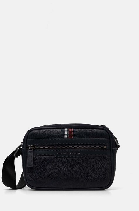 Tommy Hilfiger pochette in pelle colore blu navy AM0AM12487
