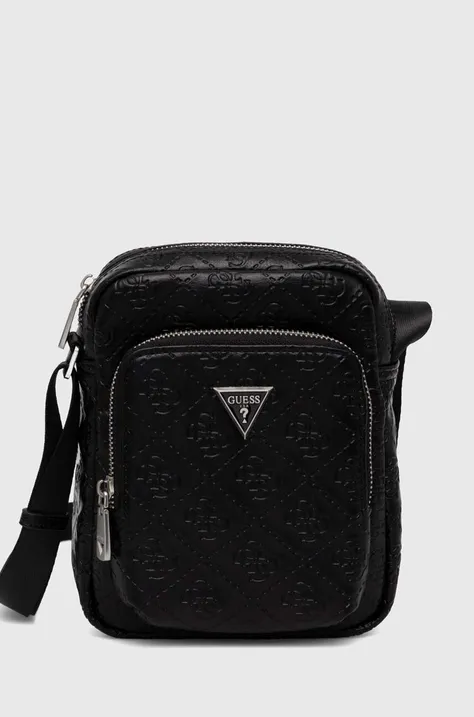 Malá taška Guess MILANO čierna farba, HMMIDE P4393